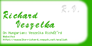 richard veszelka business card